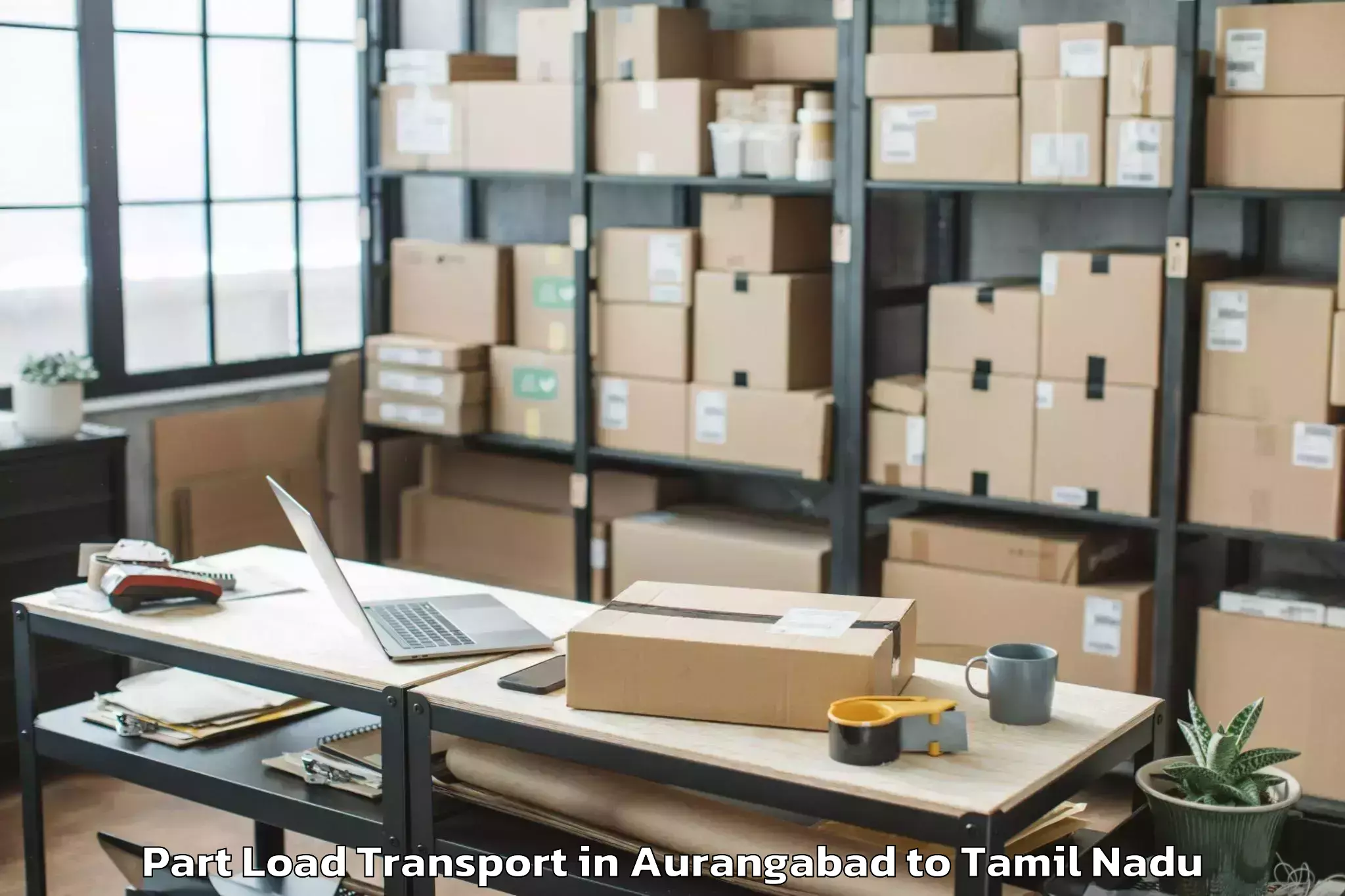 Trusted Aurangabad to Kayalpattinam Part Load Transport